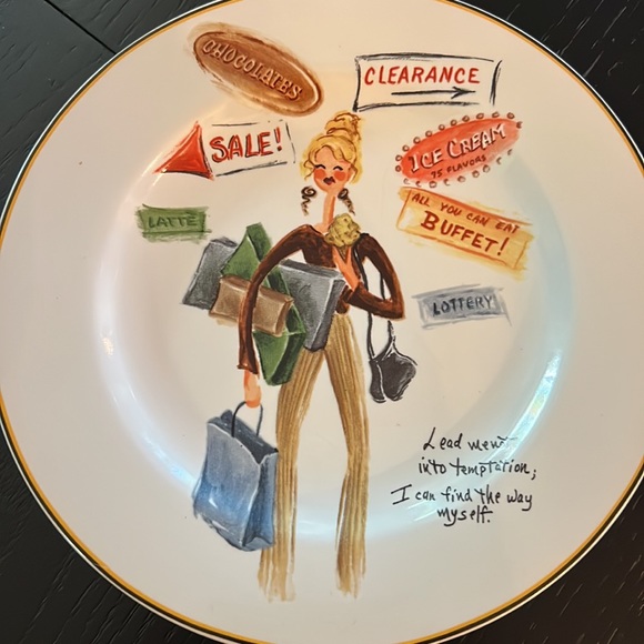 Sakura Glamour Girls Salad/Luncheon/Cookie Plate - Picture 3 of 7